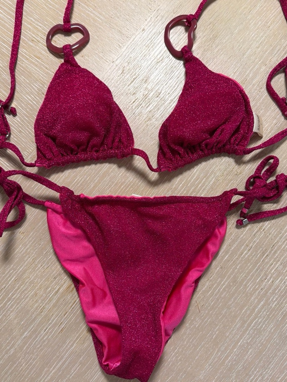 Baobab Collection Shimmery Magenta Bikini Set